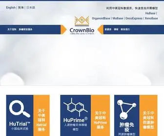 Crownbio.cn(Crown Bioscience Oncology and CVMD Models) Screenshot