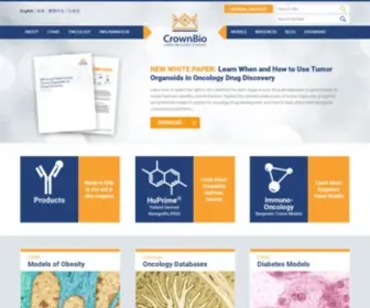 Crownbio.com(Crown Bioscience) Screenshot