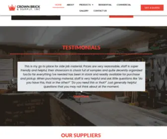 Crownbrick.com(Crown Brick & Supply) Screenshot