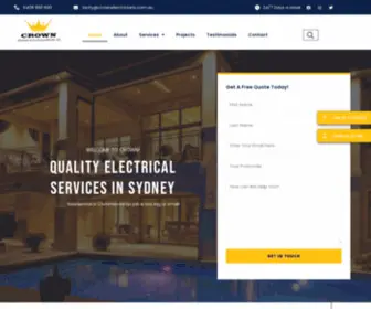 Crownelectricians.com.au(Crown Electricians & Security Specialists) Screenshot