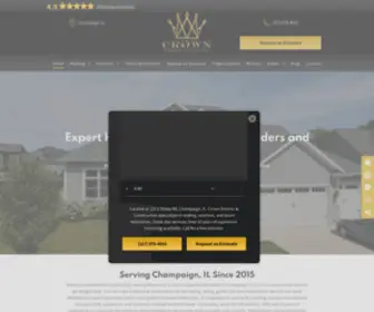 Crownext.com(Roofers in Champaign) Screenshot