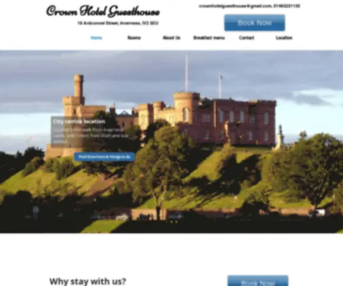 Crownhotel-Inverness.co.uk(Inverness Guest House B&B accommodation in the Scottish Highlands at the Crown) Screenshot