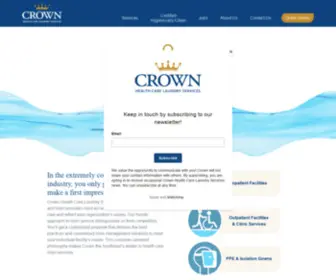 Crownlaundry.com(Count on Crown Health Care Laundry Services for a high) Screenshot