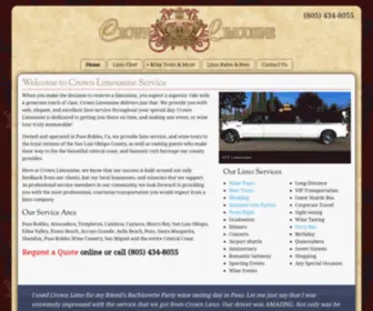 Crownlimos805.com(Crown Limousine and Wine Tours) Screenshot