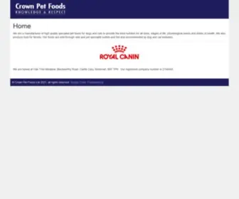 Crownpetfoods.co.uk(Crown Pet Foods) Screenshot