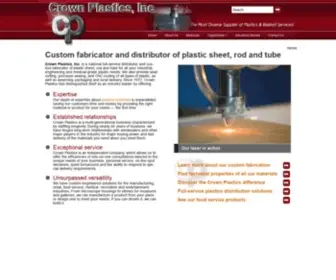 Crownplasticsinc.com(Custom fabricator and distributor of plastic sheet) Screenshot