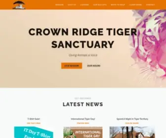 Crownridgetigers.com(Crown Ridge Tiger Sanctuary) Screenshot