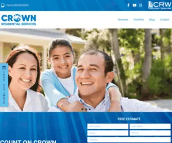 Crownroofing.com(Residential Roofing Company) Screenshot