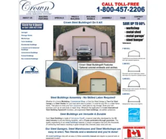 Crownsteelbuildings.com(Crown Steel Buildings) Screenshot