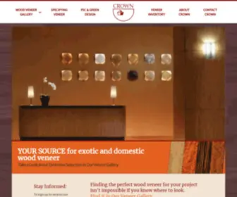 Crownveneer.com(Your Source For Exotic And Domestic Wood Veneer) Screenshot