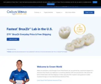 CrownWorlddental.com(Crown World Dental Lab) Screenshot