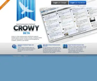 Crowy.net(Social Communication Dashboard) Screenshot