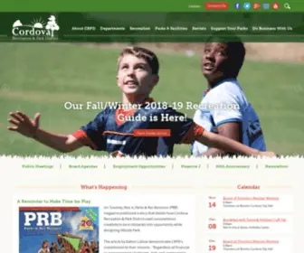 CRPD.com(Cordova Recreation & Park District) Screenshot