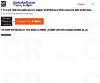 CRplots.com(Cambridge Runners Training Analysis) Screenshot