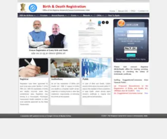 Crsorgi.gov.in(Civil Registration System Civil Registration Systems) Screenshot