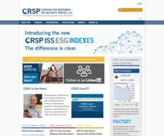 CRSP.org(Center for Research in Security Prices) Screenshot