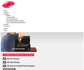 CRSprinters.com(COMBINED RESOURCE SYSTEMS) Screenshot