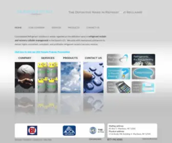 CRsrefrigerants.com(Consolidated Refrigerant Solutions) Screenshot