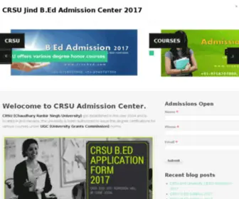 Crsubed.com(CRSU Admission Open) Screenshot