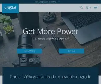 Crucial.com(Solid State Drive (SSD) & Memory Upgrades) Screenshot