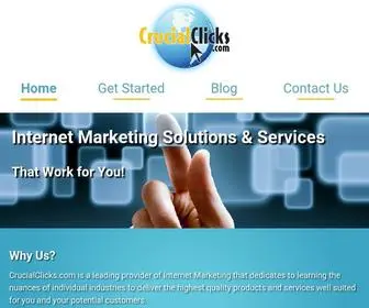 Crucialclicks.com(Internet Marketing Solutions For Your Business) Screenshot