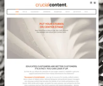 Crucialcontent.net(A content marketing agency creating custom content) Screenshot