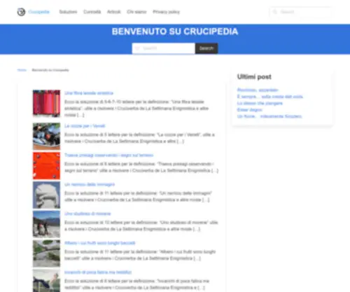 Crucipedia.com(Benvenuto su Crucipedia) Screenshot
