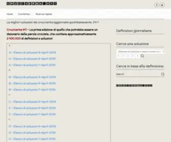 Cruciverba911.com(Le migliori soluzioni dei cruciverba aggiornate quotidianamente) Screenshot