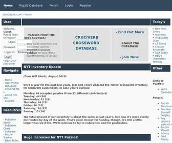 Cruciverb.com(Crossword Constructors Community Center) Screenshot
