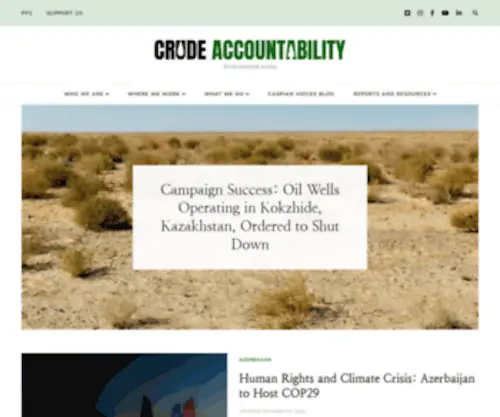 Crudeaccountability.org(Crudeaccountability) Screenshot