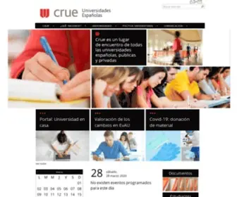 Crue.org(Conferencia de Rectores de las Universidades Españolas) Screenshot