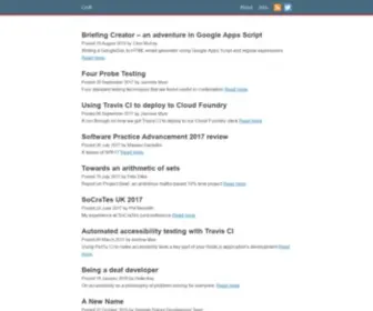 Cruft.io(A Springer Nature development blog) Screenshot