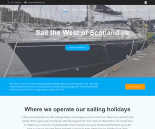 Cruise-Ecosse.co.uk(Sailing holidays in Scotland and Yacht Charter in Scotland) Screenshot