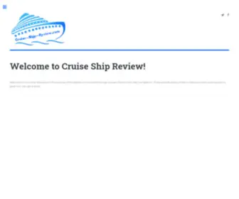 Cruise-Ship-Review.com(Cruise Ship Review) Screenshot