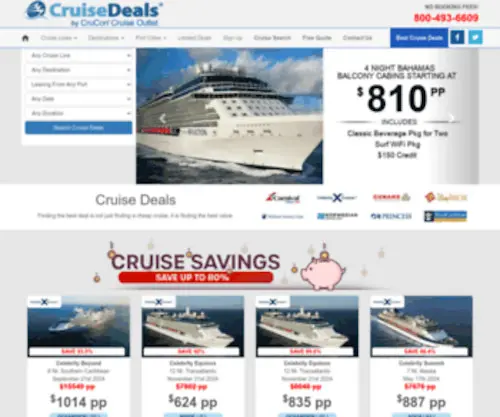 Cruisedeals.com(Find the Best Cruise Deals and Last Minute Cruises) Screenshot