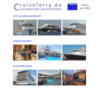 Cruiseferry.de(Kreuzfahrtschiffe, Schiffsbilder, Fotos) Screenshot