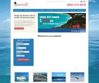 Cruisemagic.com(Discount Cruises with $50 off your first cruise) Screenshot