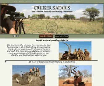 Cruisersafaris.com(South Africa Hunting Safaris) Screenshot