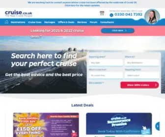 Cruises.co.uk(Home Of The Real Cruise People) Screenshot