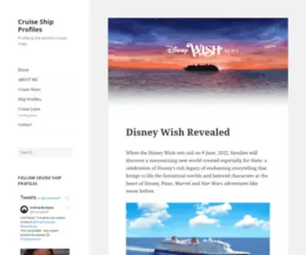 Cruiseshipprofiles.com(Profiling the world's cruise ships) Screenshot