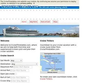 Cruisetimetables.com(Cruise timetables) Screenshot