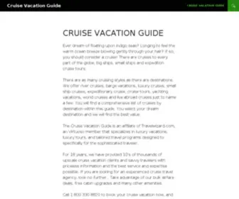 Cruisevacationguide.com(Cruise Vacations) Screenshot