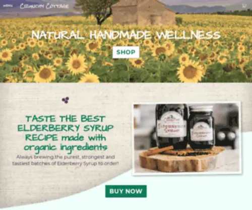 Crunchycottage.com(Organic Homemade Wellness) Screenshot