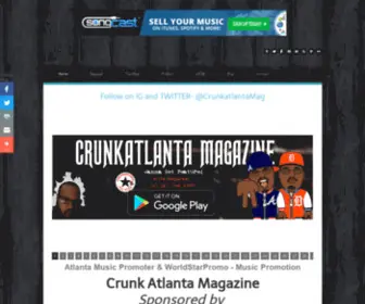 Crunkatlanta.com(Atlanta Music Promoters of Hip) Screenshot