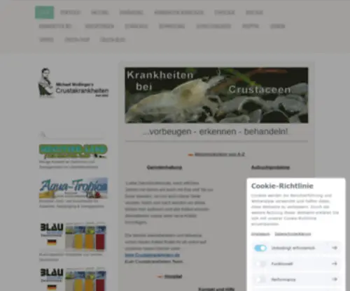 Crustakrankheiten.de(Häutungsproblem) Screenshot