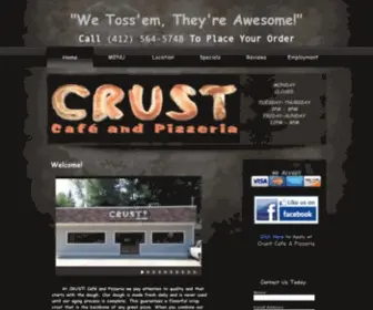 Crustcafeandpizzeria.com(Pizzas) Screenshot