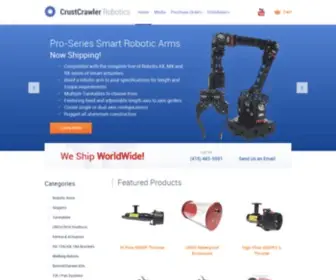 Crustcrawler.com(Robot Arms Design from CrustCrawler Robotics would do repetitive tasks efficiently) Screenshot