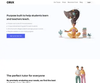 Cruxclasses.com(CRUX I digital learning platform providing tailored) Screenshot