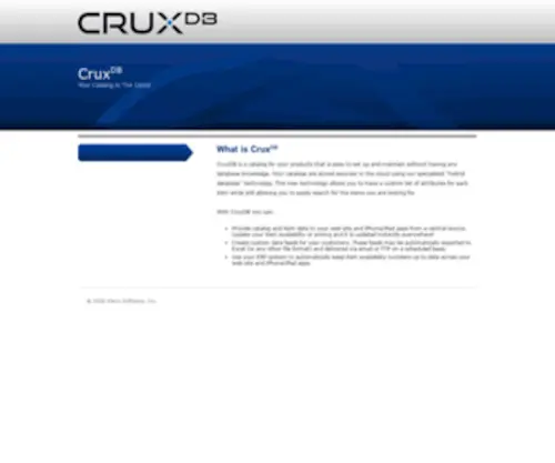 CruxDB.com(Ipad) Screenshot