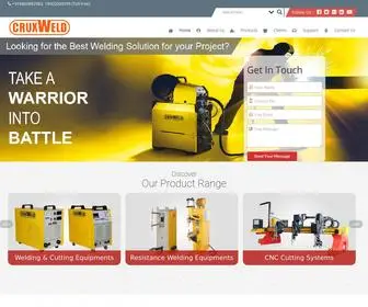 Cruxweld.com(Welding Machine Manufacturers in India) Screenshot